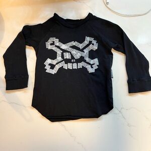 nununu Black Long Sleeve Kids Tee with Graphic